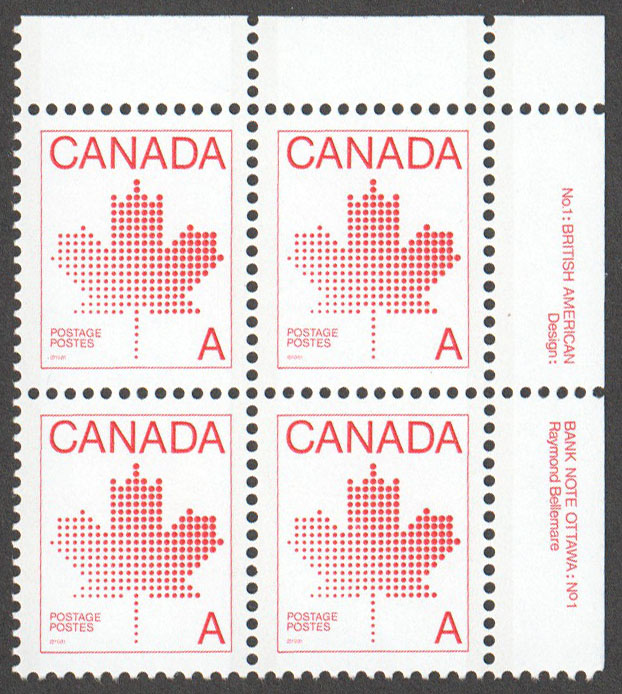 Canada Scott 907 MNH PB UR Pl.1 (A10-7) - Click Image to Close